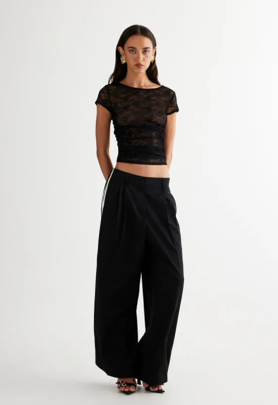 BEGUILE LACE TOP - ONYX sold by Lioness