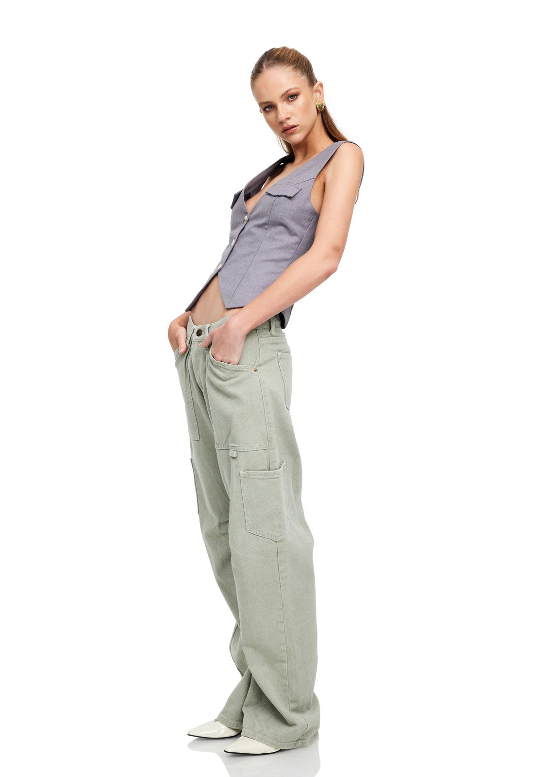 MIAMI VICE PANT - LIGHT KHAKI sold by Lioness product image thumbnail 4