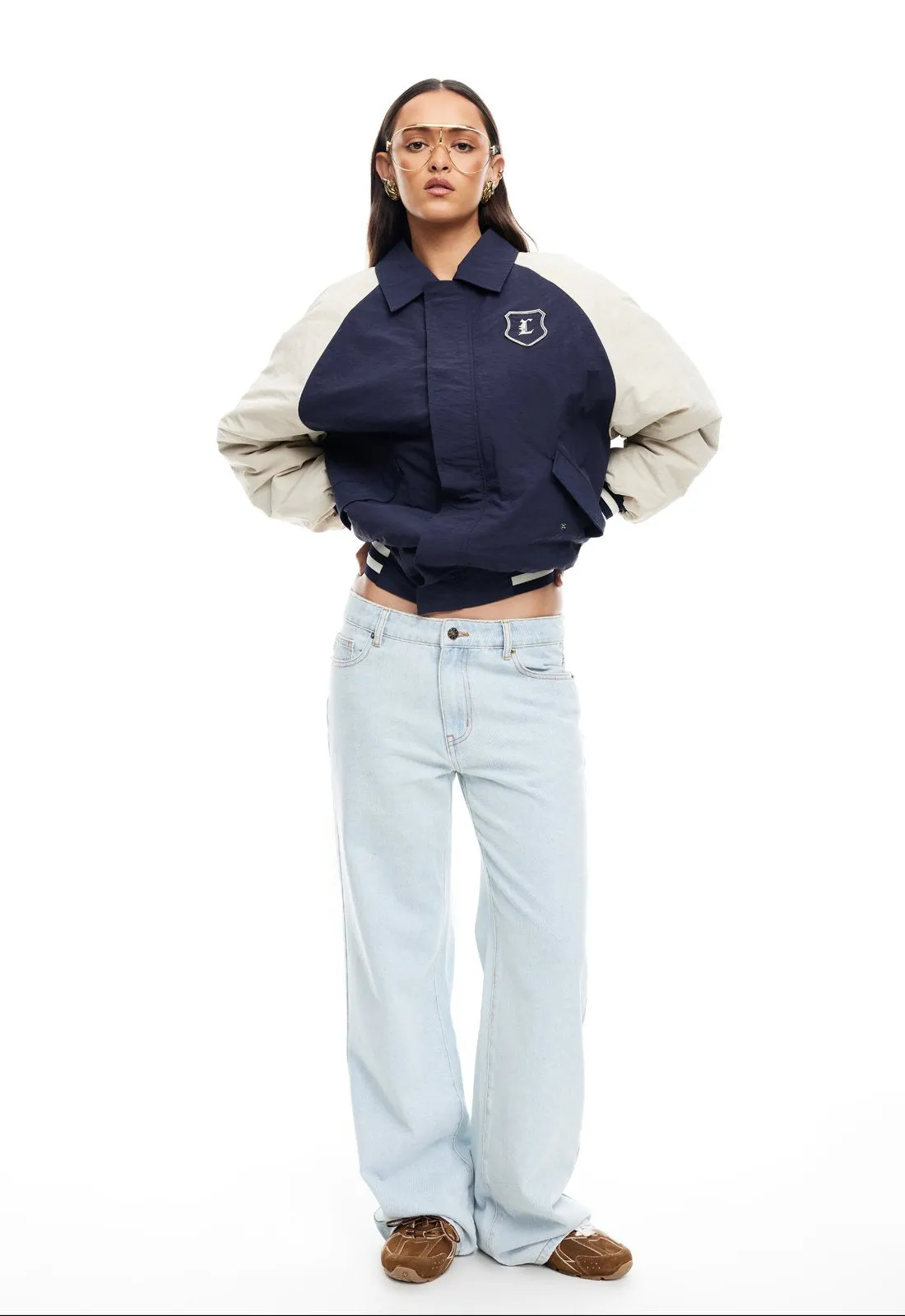 HAILEY BOMBER - NAVY sold by Lioness