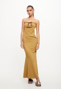 ILLUMINATING MAXI DRESS - GOLD sold by Lioness