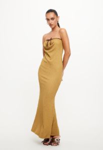 ILLUMINATING MAXI DRESS - GOLD sold by Lioness