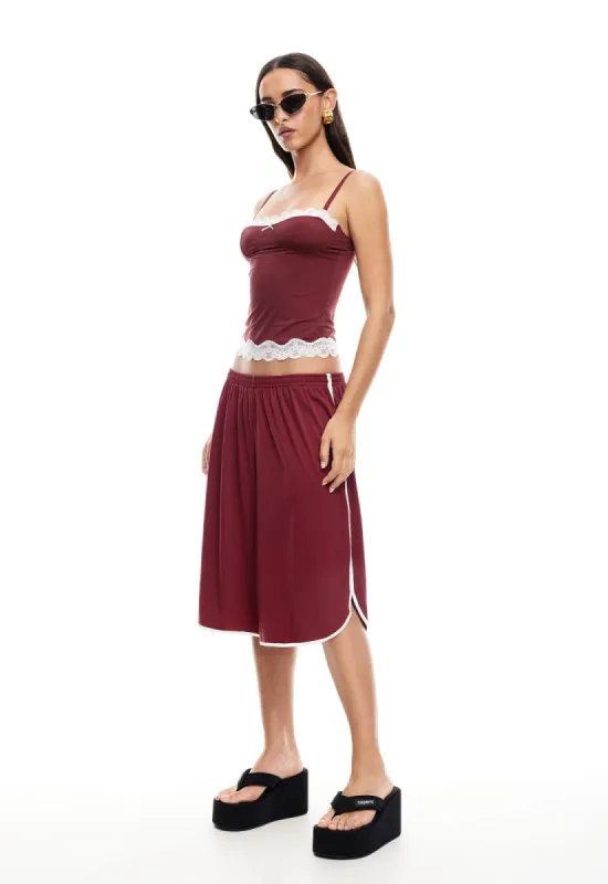 TOP MODEL CAMI - BURGUNDY sold by Lioness