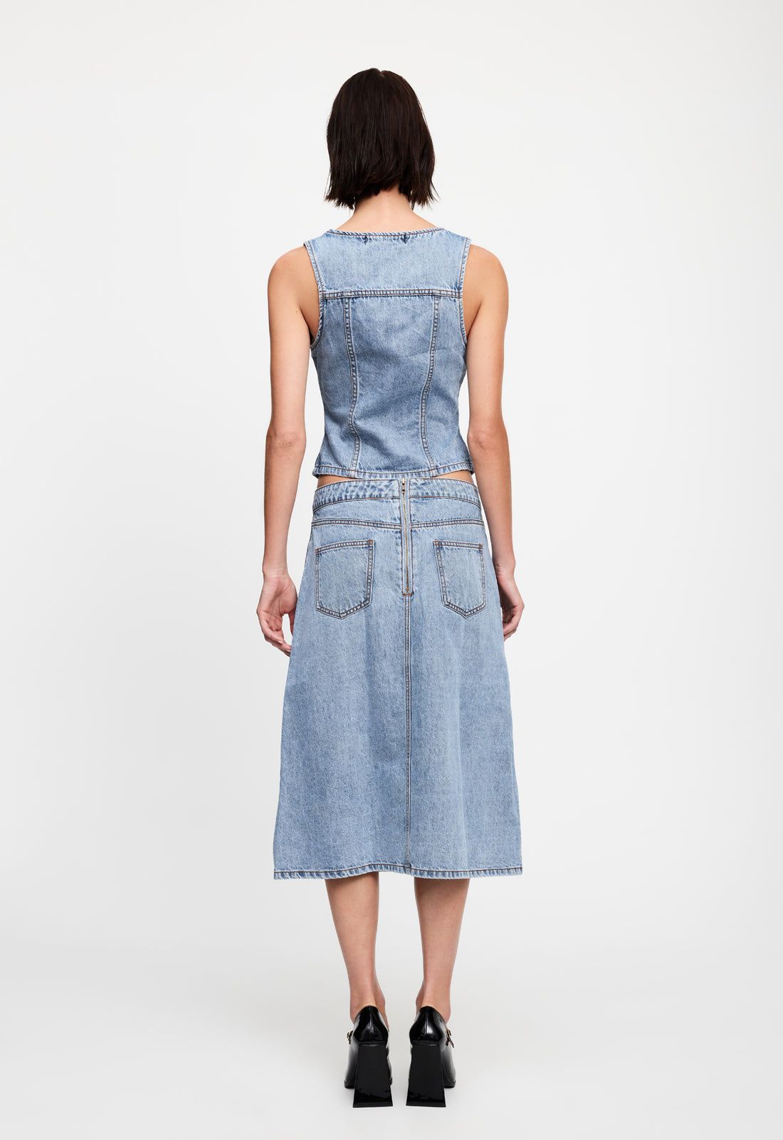 CAMELIA MIDI - FADED DENIM sold by Lioness product image thumbnail 5