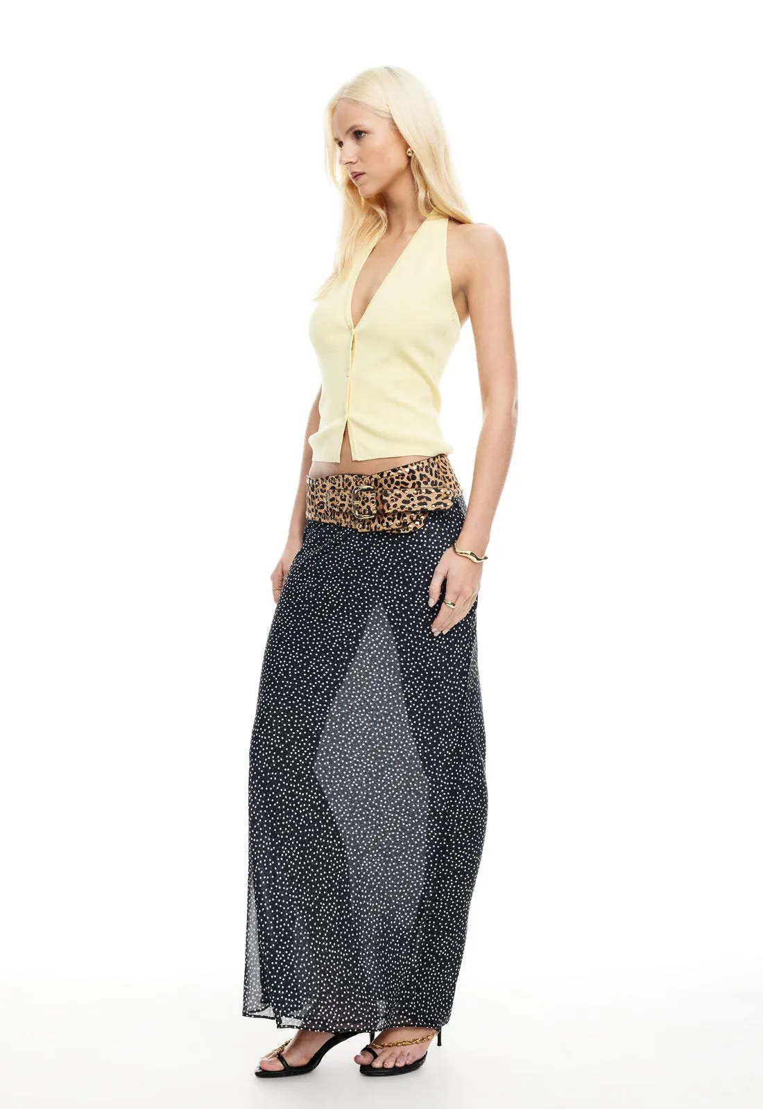 ENDLESS MAXI SKIRT - ONYX POLKA sold by Lioness product image thumbnail 3