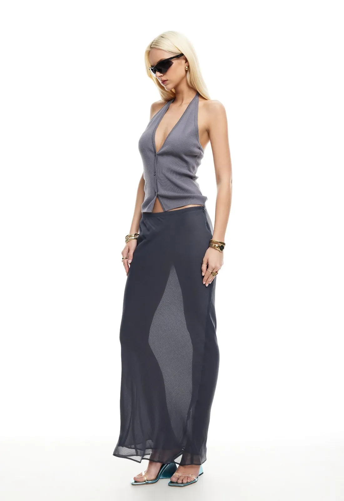ENDLESS MAXI SKIRT - DARK OLIVE sold by Lioness product image thumbnail 2