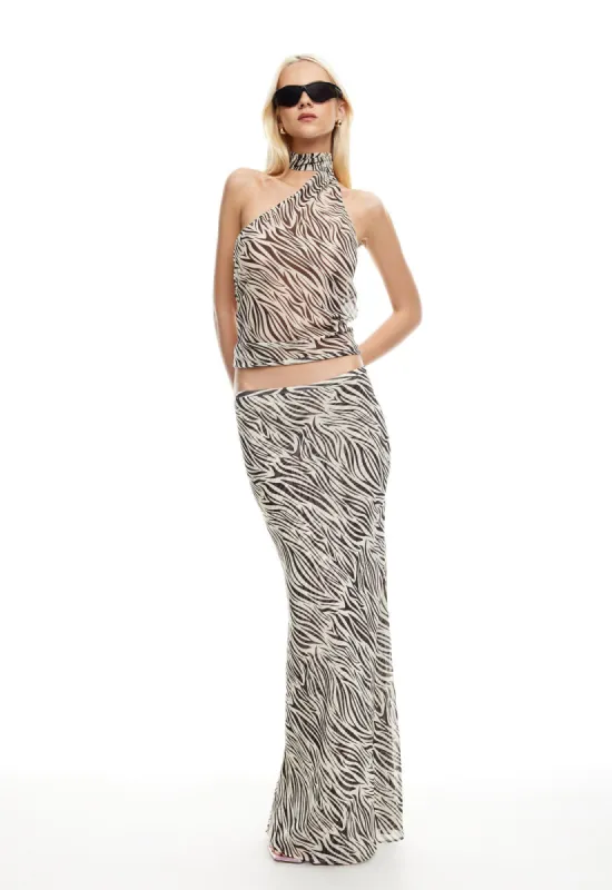 LUX TIE TOP - ZEBRA sold by Lioness