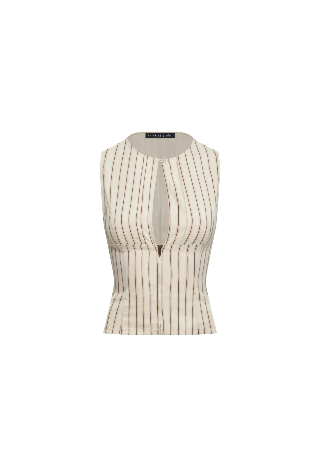 BEBE TOP - CREAM STRIPE sold by Lioness product image thumbnail 5
