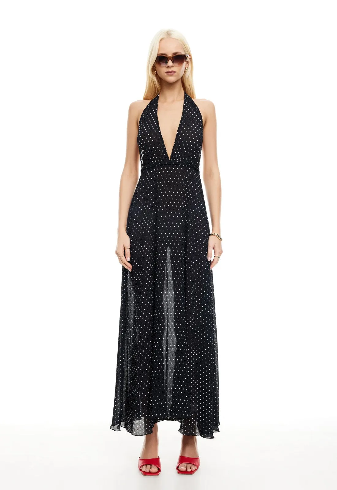 【関税込】PhaseEight ワンピース☆Nita Polka Dot Maxi Dress, Buy Phase Eight White Nita Spot Maxi Dress from Next USA