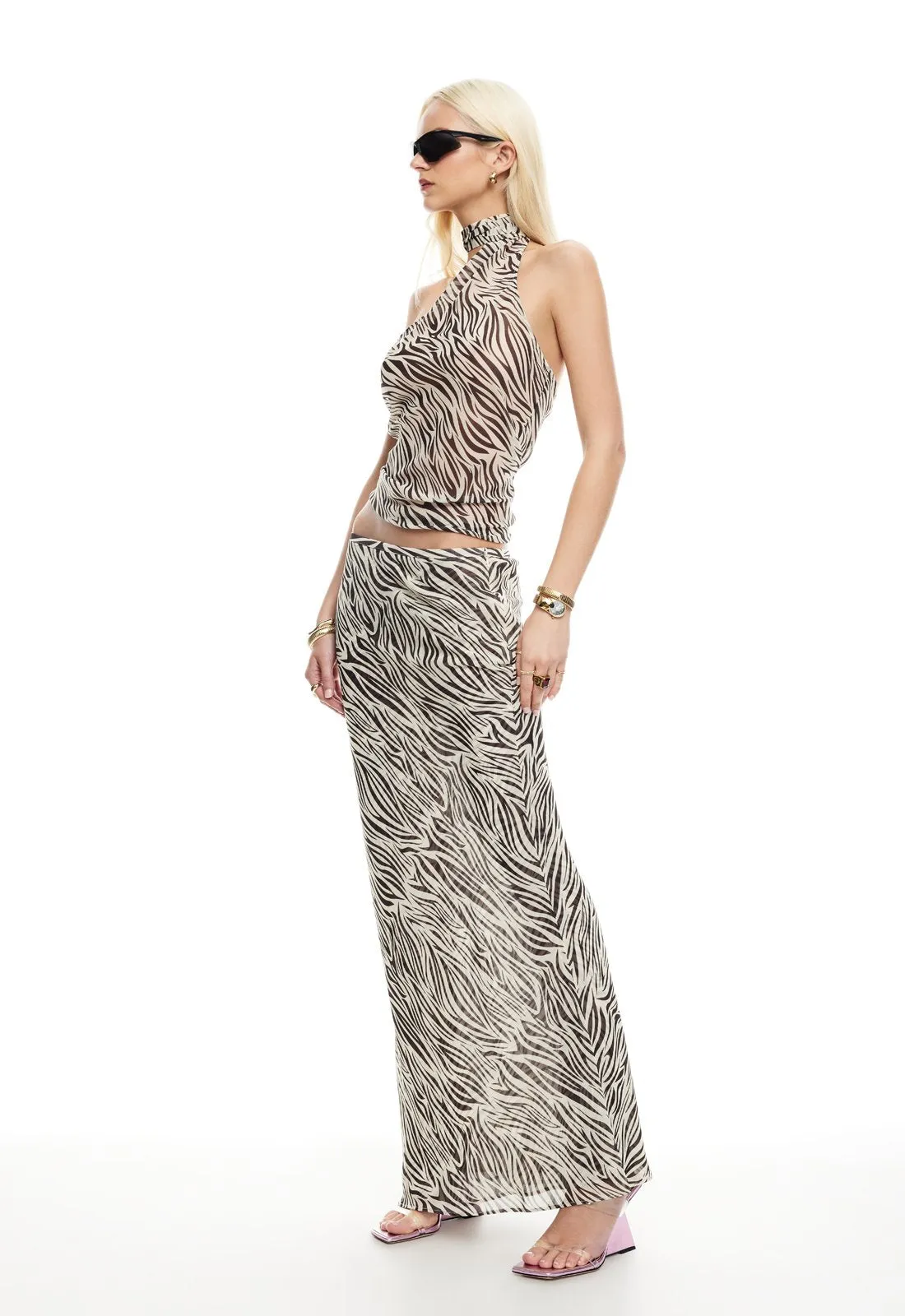 ENDLESS MAXI SKIRT - ZEBRA sold by Lioness product image thumbnail 4