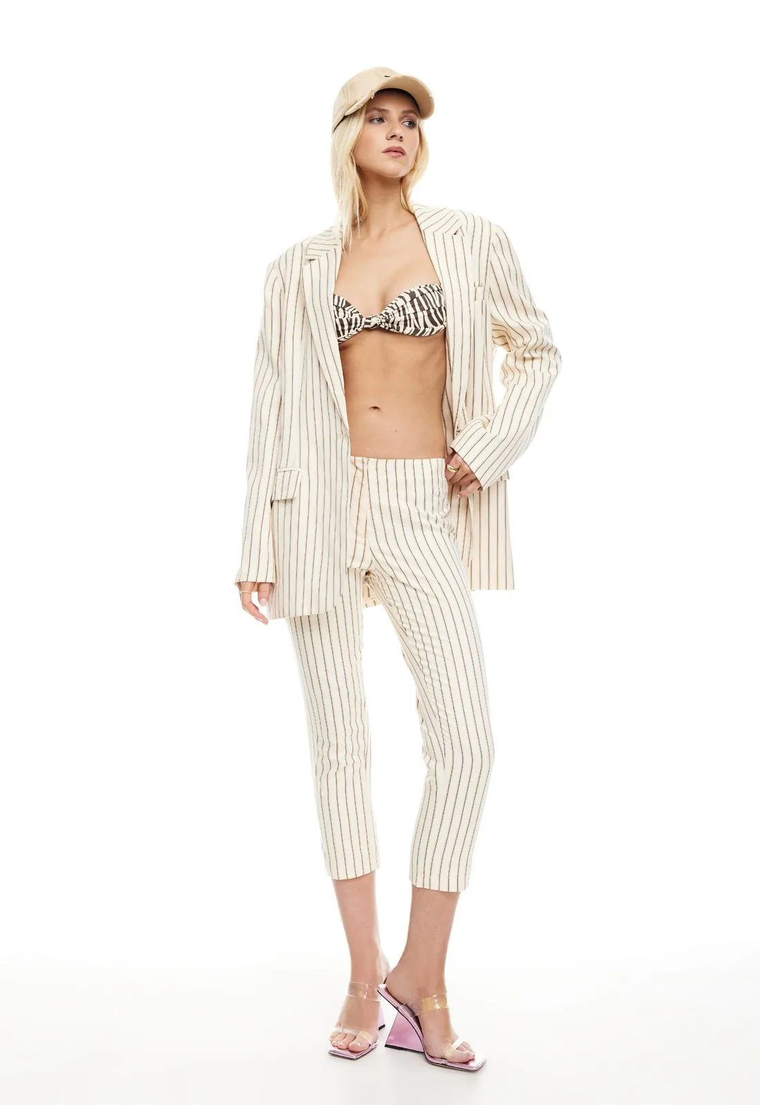 LES DEUX BLAZER - CREAM STRIPE sold by Lioness product image thumbnail 3