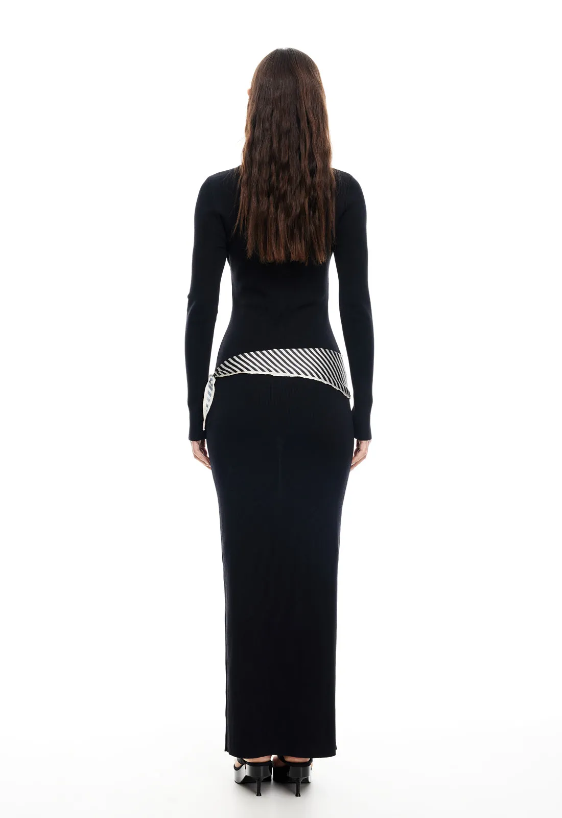 HOMECOMING LONG SLEEVE MAXI DRESS - ONYX sold by Lioness product image thumbnail 5