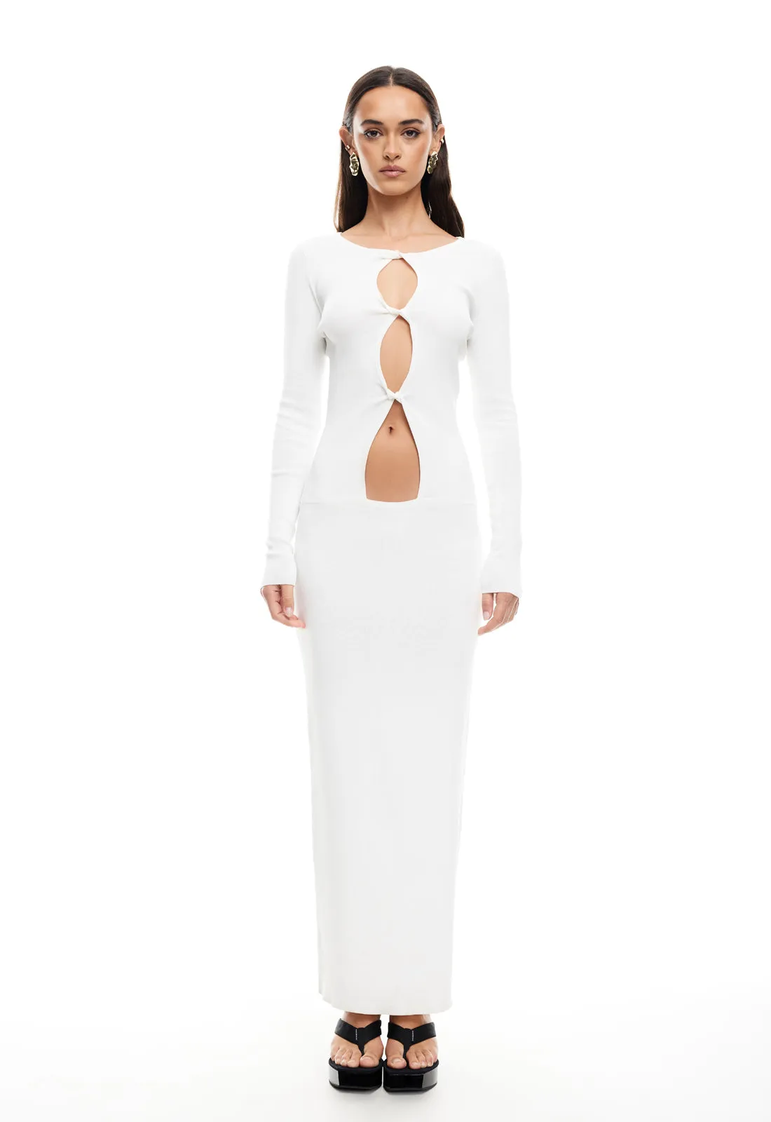 HOMECOMING LONG SLEEVE MAXI DRESS - IVORY sold by Lioness product image thumbnail 2