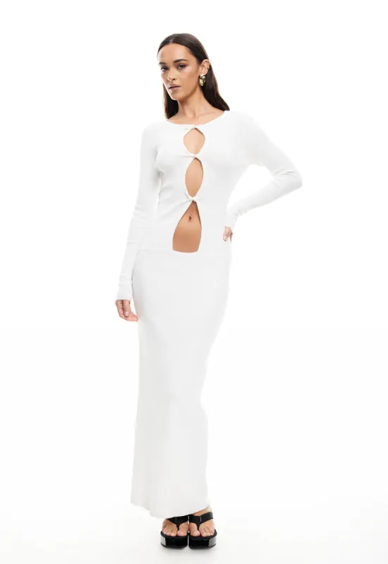 HOMECOMING LONG SLEEVE MAXI DRESS - IVORY sold by Lioness
