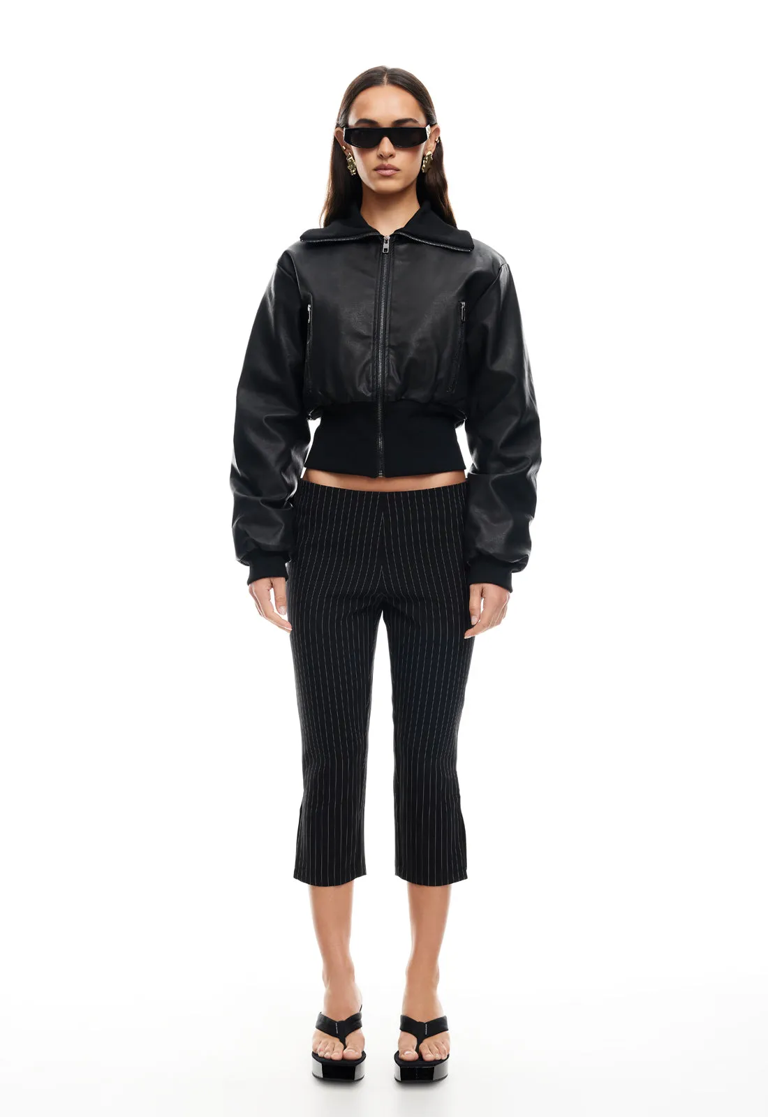 WESTWOOD CROP JACKET - ONYX sold by Lioness product image thumbnail 2