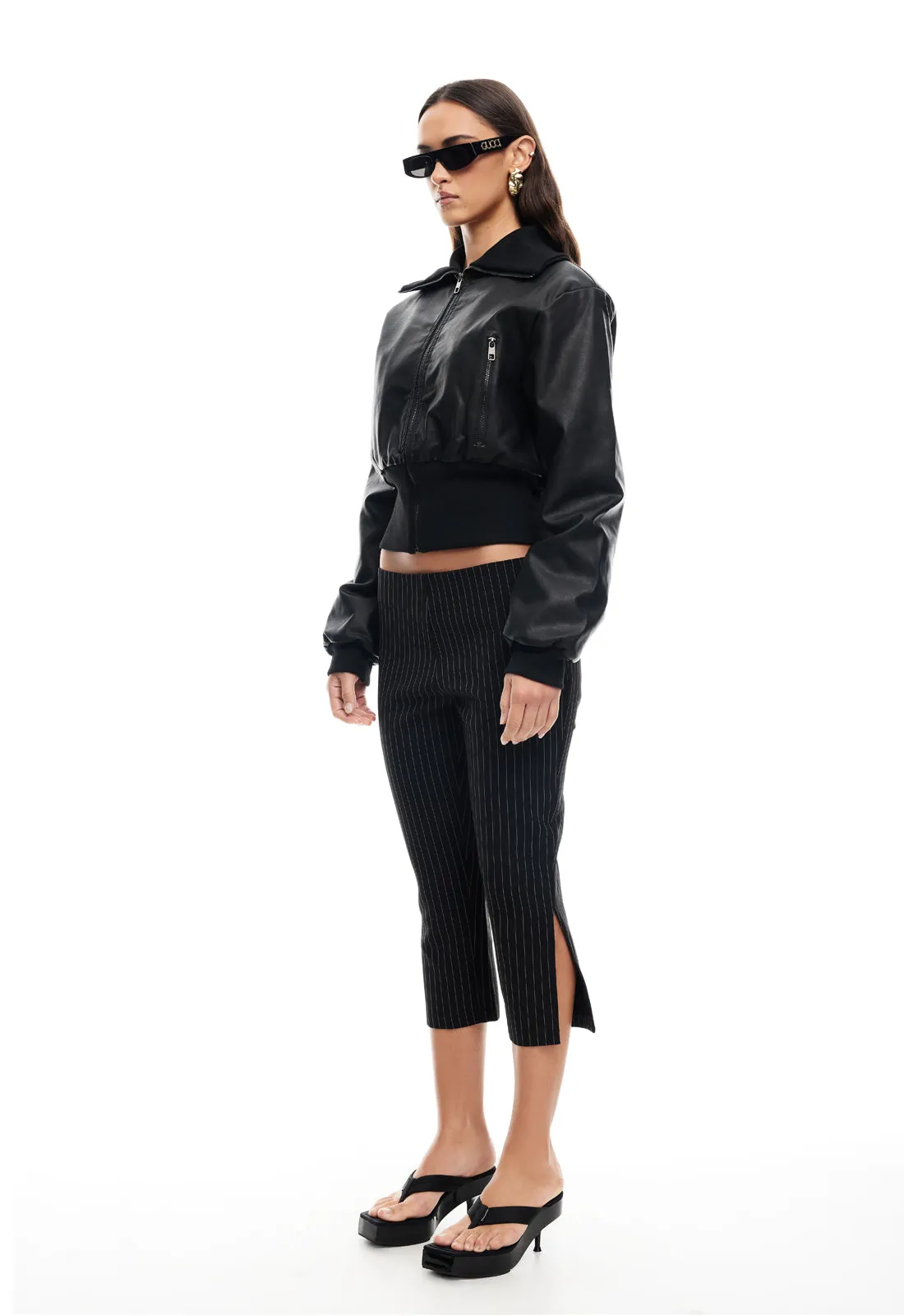 WESTWOOD CROP JACKET - ONYX sold by Lioness product image thumbnail 4