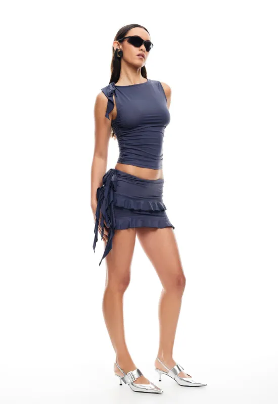 RENDEZVOUS MINI SKIRT - MINERAL sold by Lioness