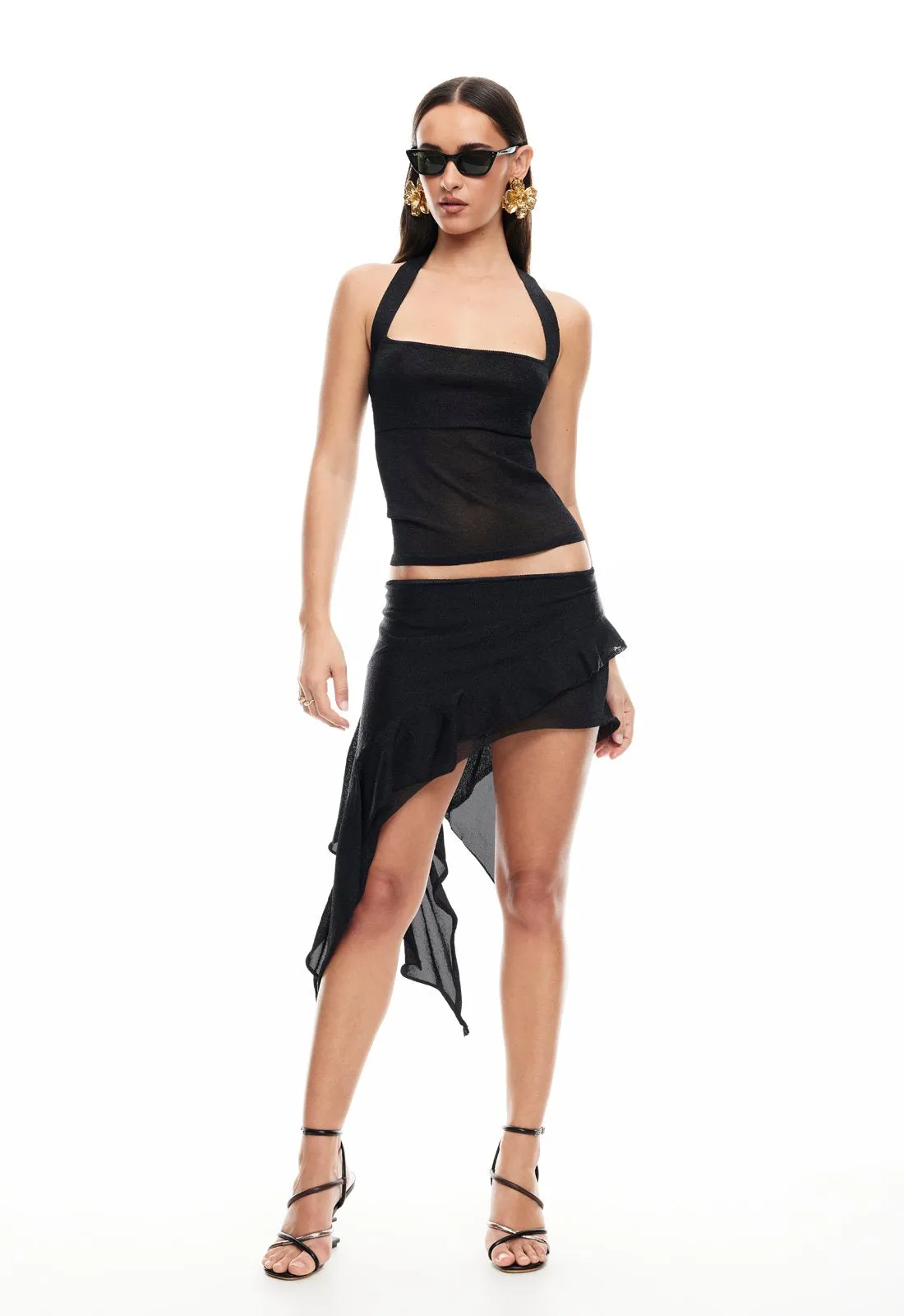 PALISADES HALTER TOP - ONYX sold by Lioness product image thumbnail 4