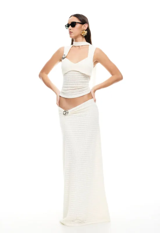 IN YOUR DREAMS MAXI SKIRT - BEIGE sold by Lioness