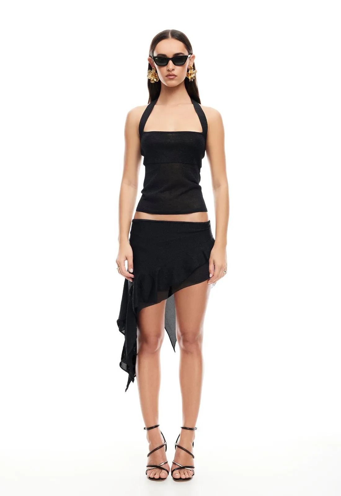 PALISADES MINI SKIRT - ONYX sold by Lioness