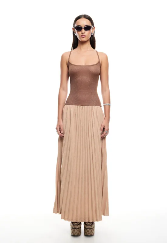 RENAISSANCE MAXI DRESS - CHOCOLATE sold by Lioness