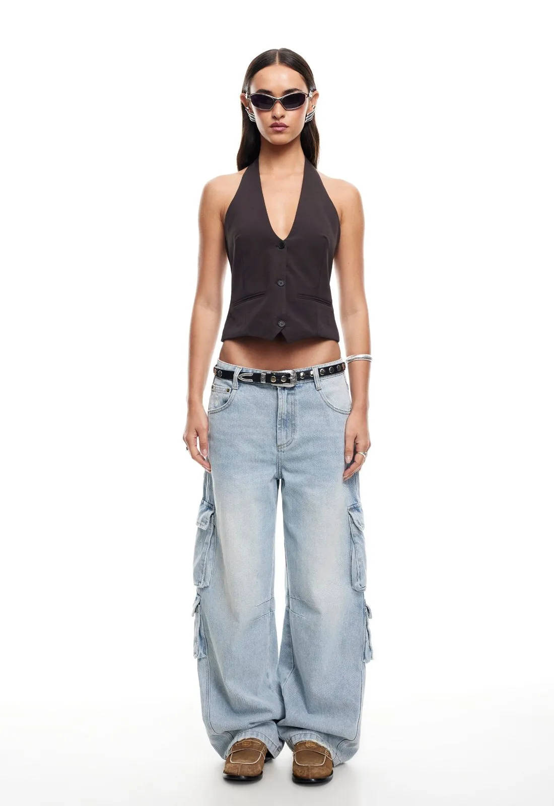 RENEWAL HALTER TOP - ONYX sold by Lioness