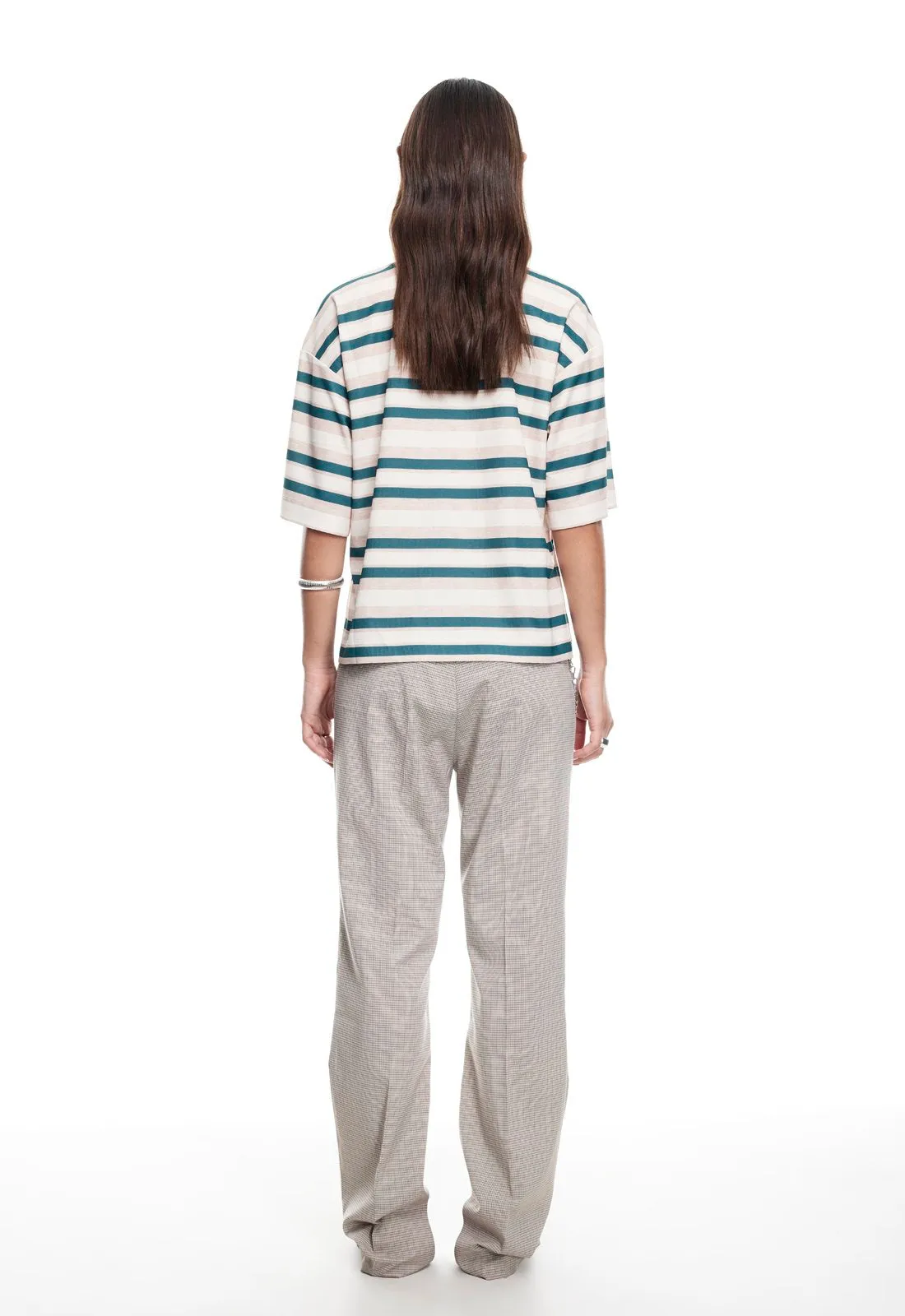 EMERGING TEE - GREEN STRIPE sold by Lioness product image thumbnail 5