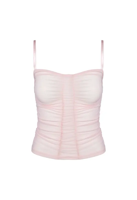 EIVISSA MESH CAMI - BALLET PINK made by Lioness
