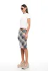 SHORELINE MIDI SKIRT - BLUE CHECK sold by Lioness