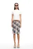 SHORELINE MIDI SKIRT - BLUE CHECK sold by Lioness