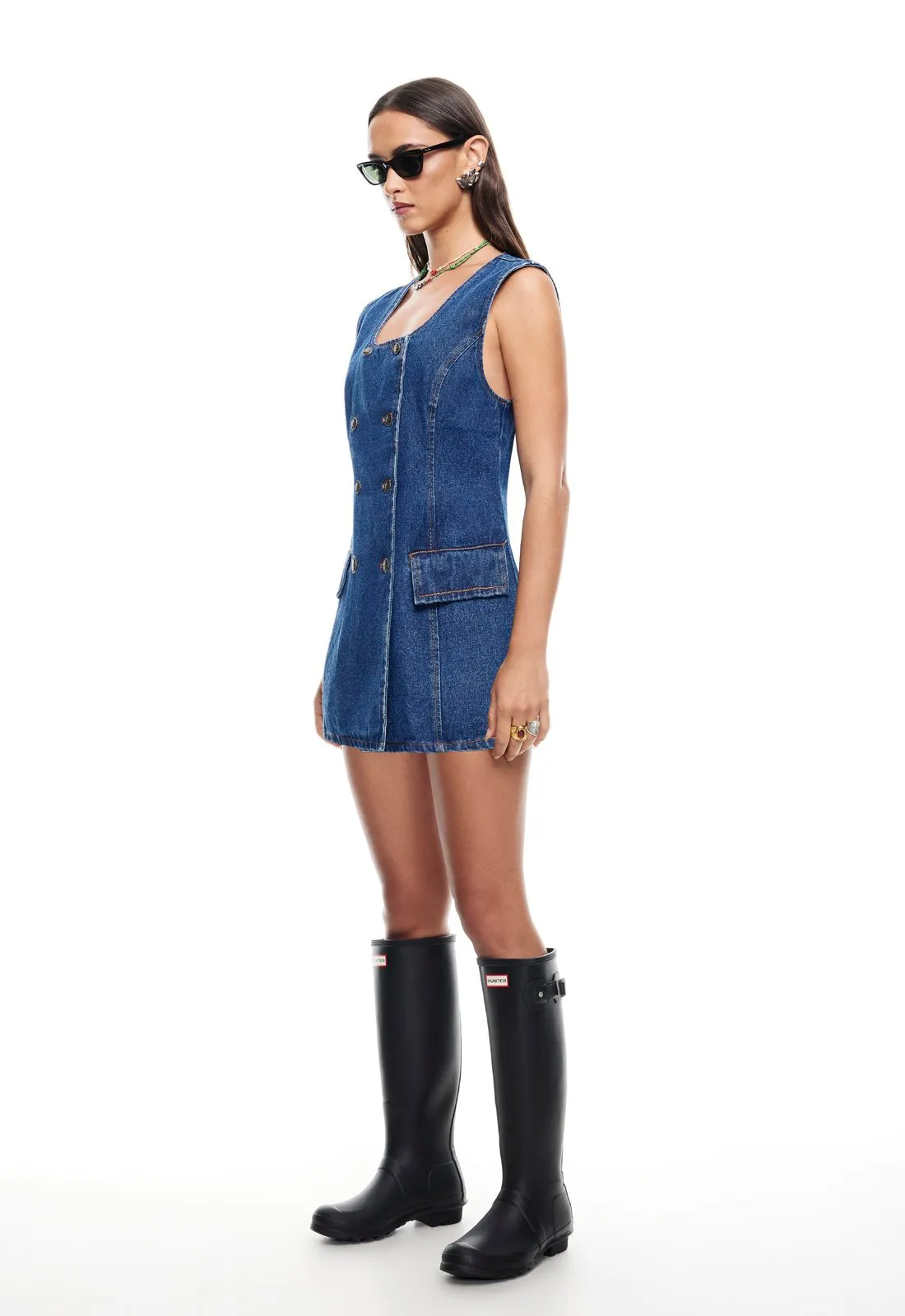 L'ESPRIT MINI DRESS - INDIGO sold by Lioness product image thumbnail 3