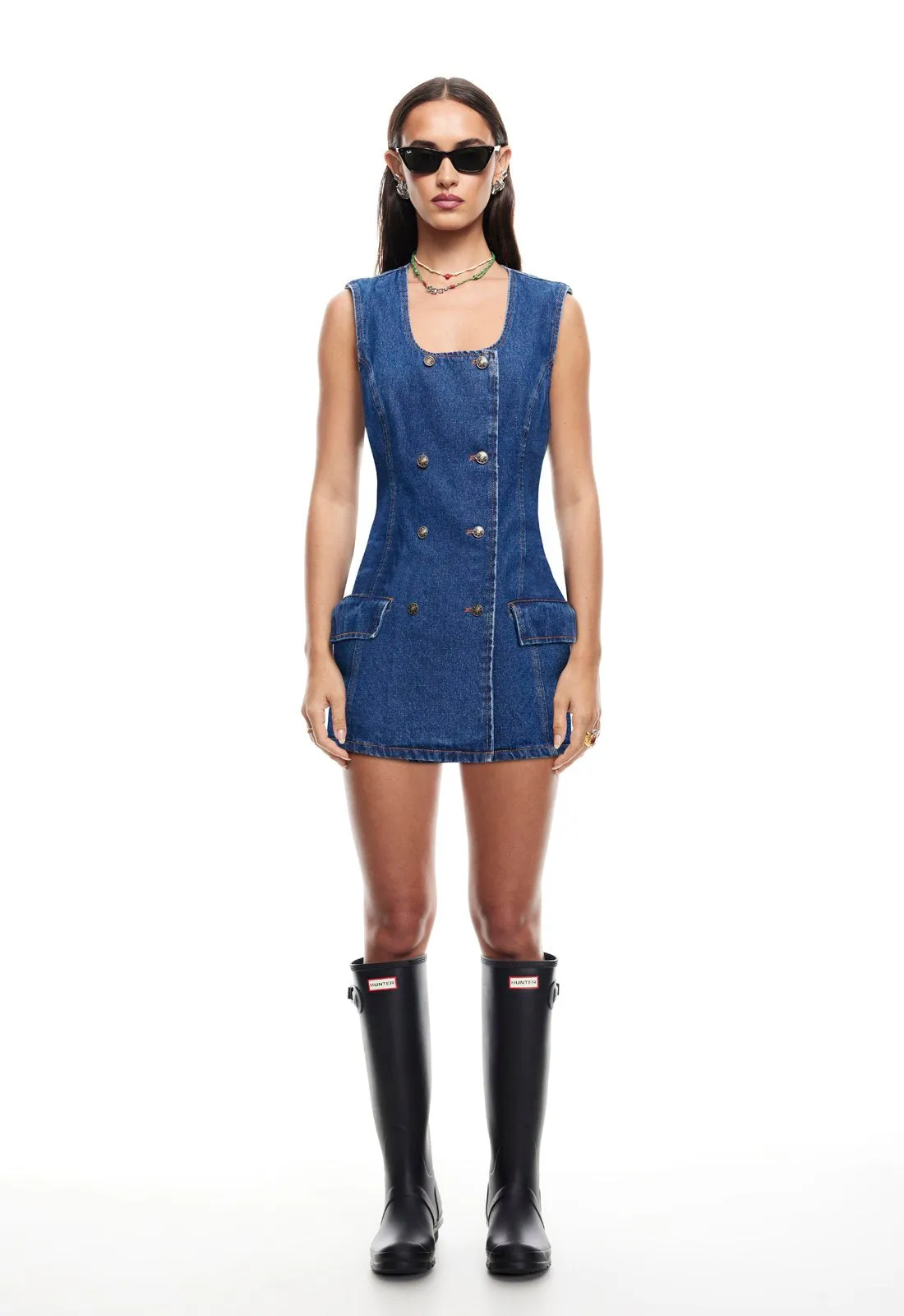 L'ESPRIT MINI DRESS - INDIGO sold by Lioness product image thumbnail 2