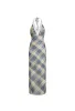 SHORELINE MAXI DRESS - BLUE CHECK sold by Lioness