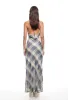 SHORELINE MAXI DRESS - BLUE CHECK sold by Lioness