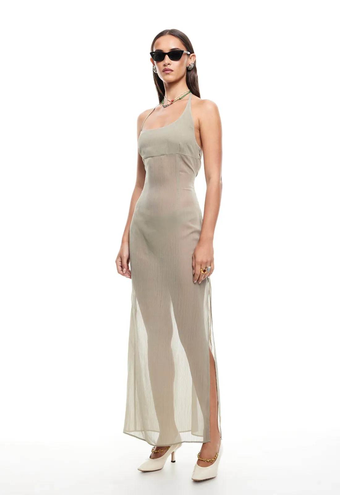 DRIFTWOOD MAXI DRESS - MATCHA sold by Lioness