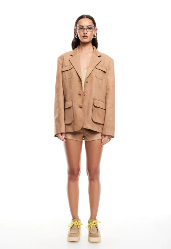 BALMY BLAZER - CHOCOLATE sold by Lioness