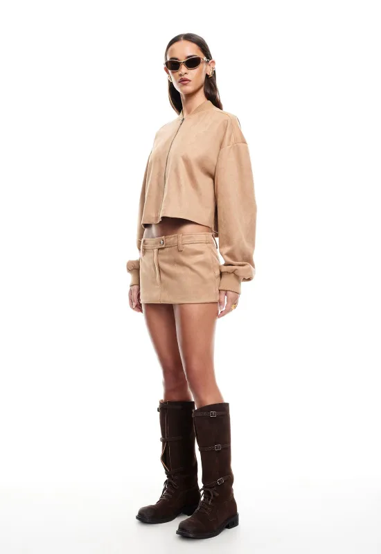 MIRAGE MINI SKIRT - CHOCOLATE sold by Lioness