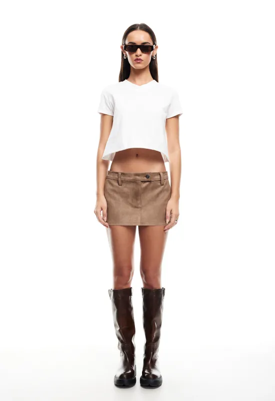 MIRAGE MINI SKIRT - COFFEE sold by Lioness