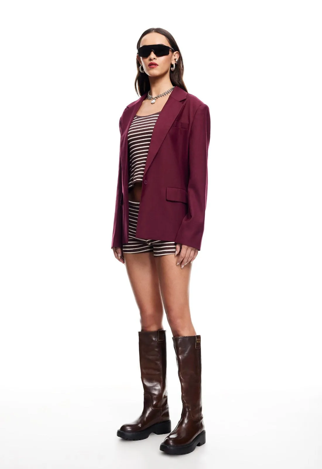 CHLOE BLAZER - WINE sold by Lioness product image thumbnail 3