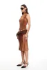 SHORELINE MIDI SKIRT - UMBER sold by Lioness