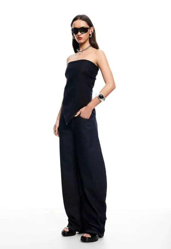 HORSESHOE JEAN - DARK DENIM sold by Lioness