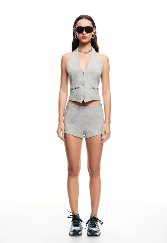 CHLOE SHORT - ASH STRIPE sold by Lioness