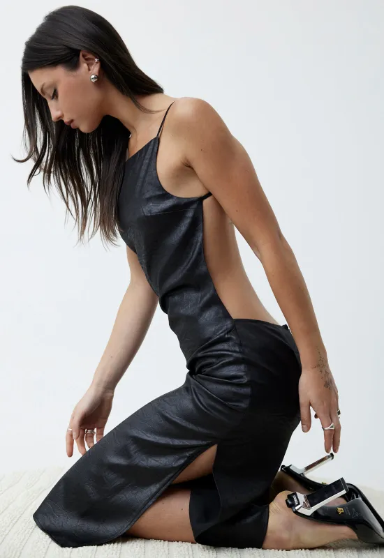 ALEXA MIDI DRESS  - ONYX sold by Lioness