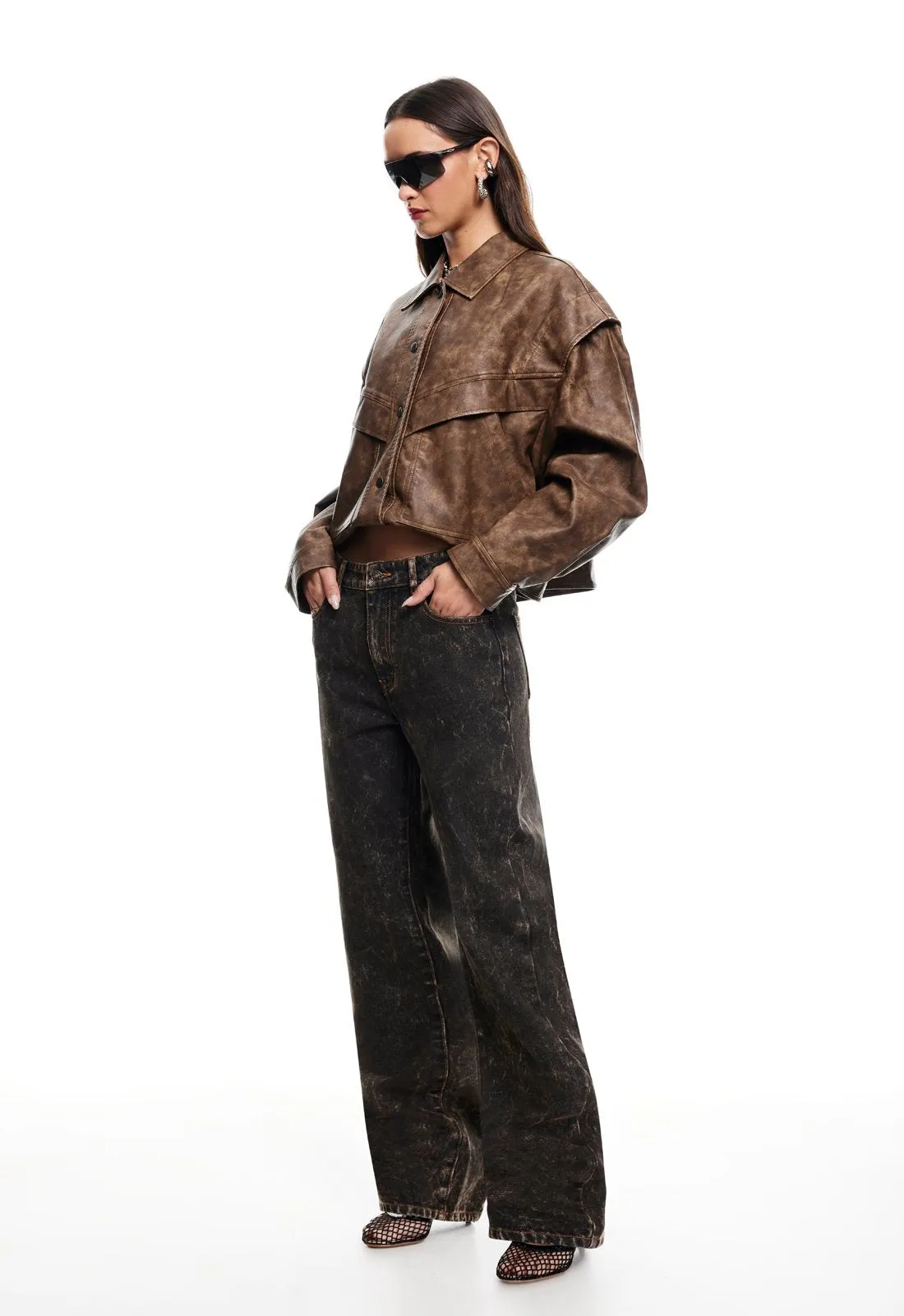 HAILEY BOMBER - VINTAGE CHOCOLATE sold by Lioness product image thumbnail 3