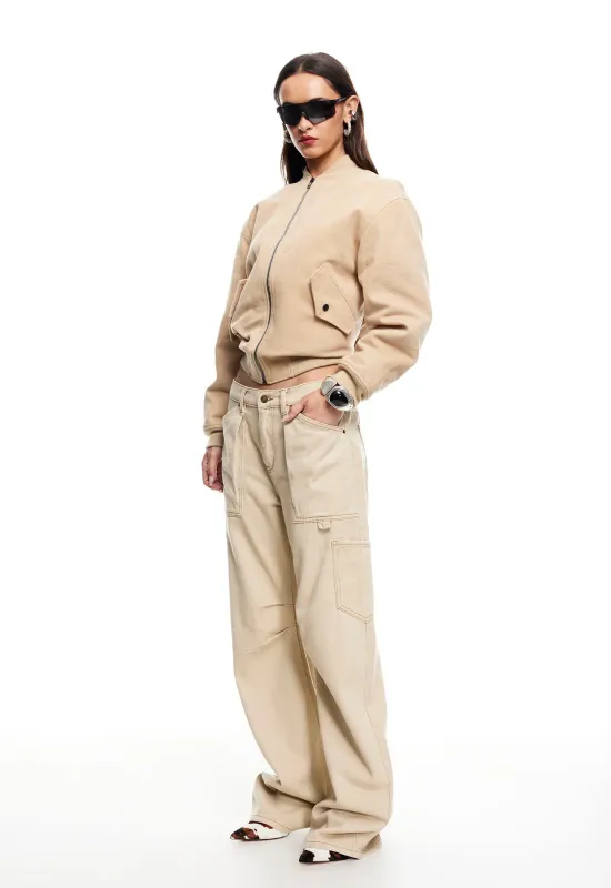 WORKER BOMBER  - LIGHT TAN sold by Lioness