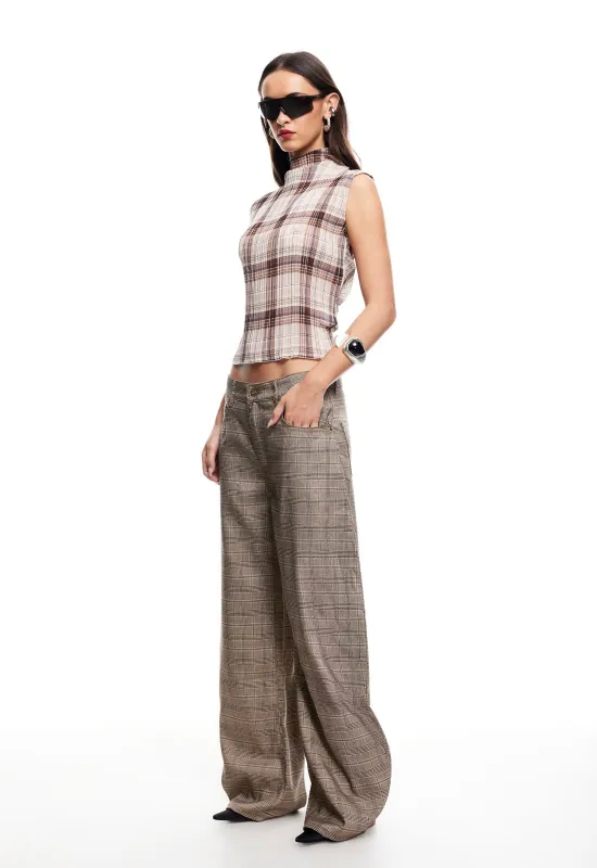 HORSESHOE PANT - CHECK sold by Lioness
