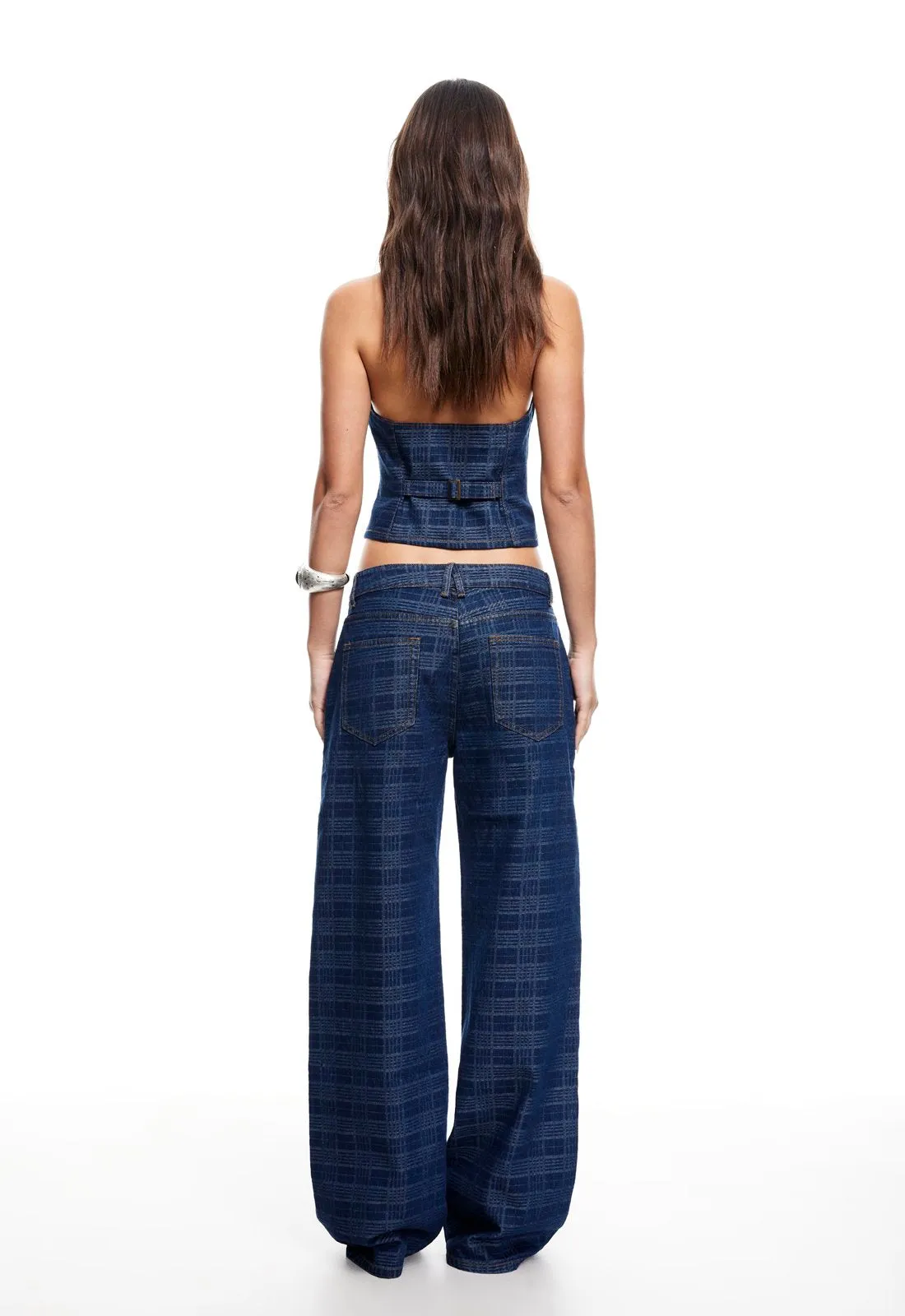 TOP MODEL JEAN - INDIGO PLAID sold by Lioness product image thumbnail 4