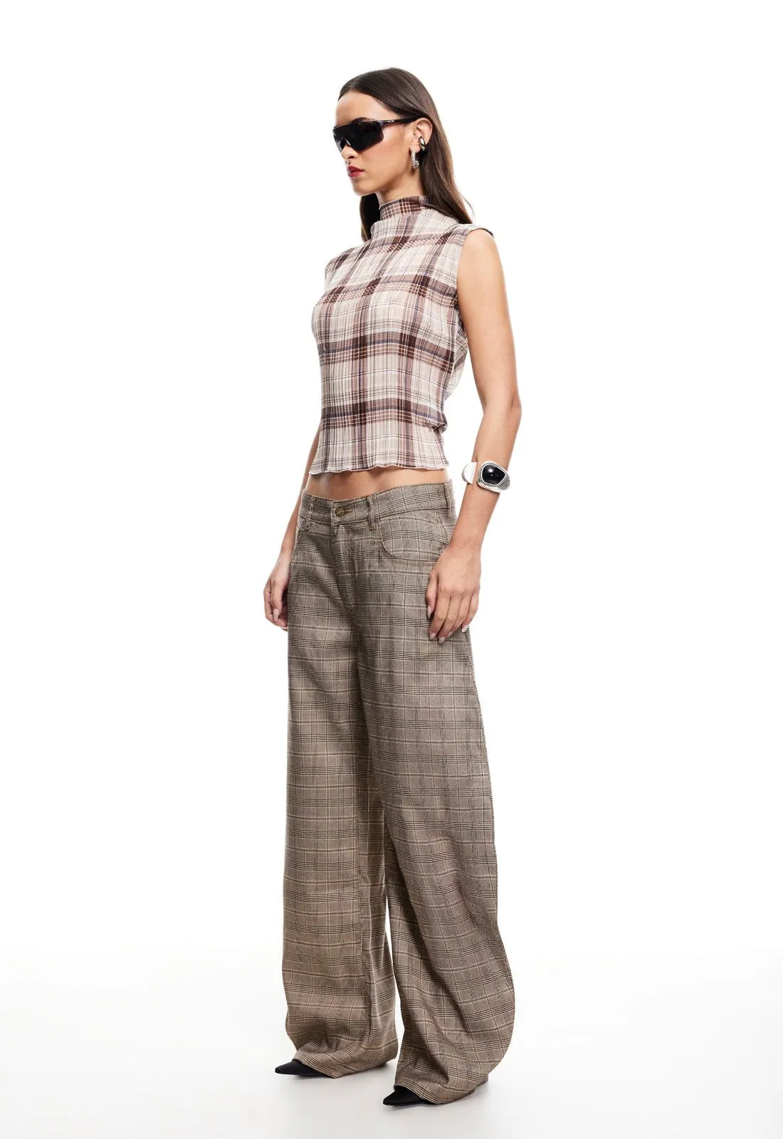 FORD TOP - TAN PLAID sold by Lioness product image thumbnail 3