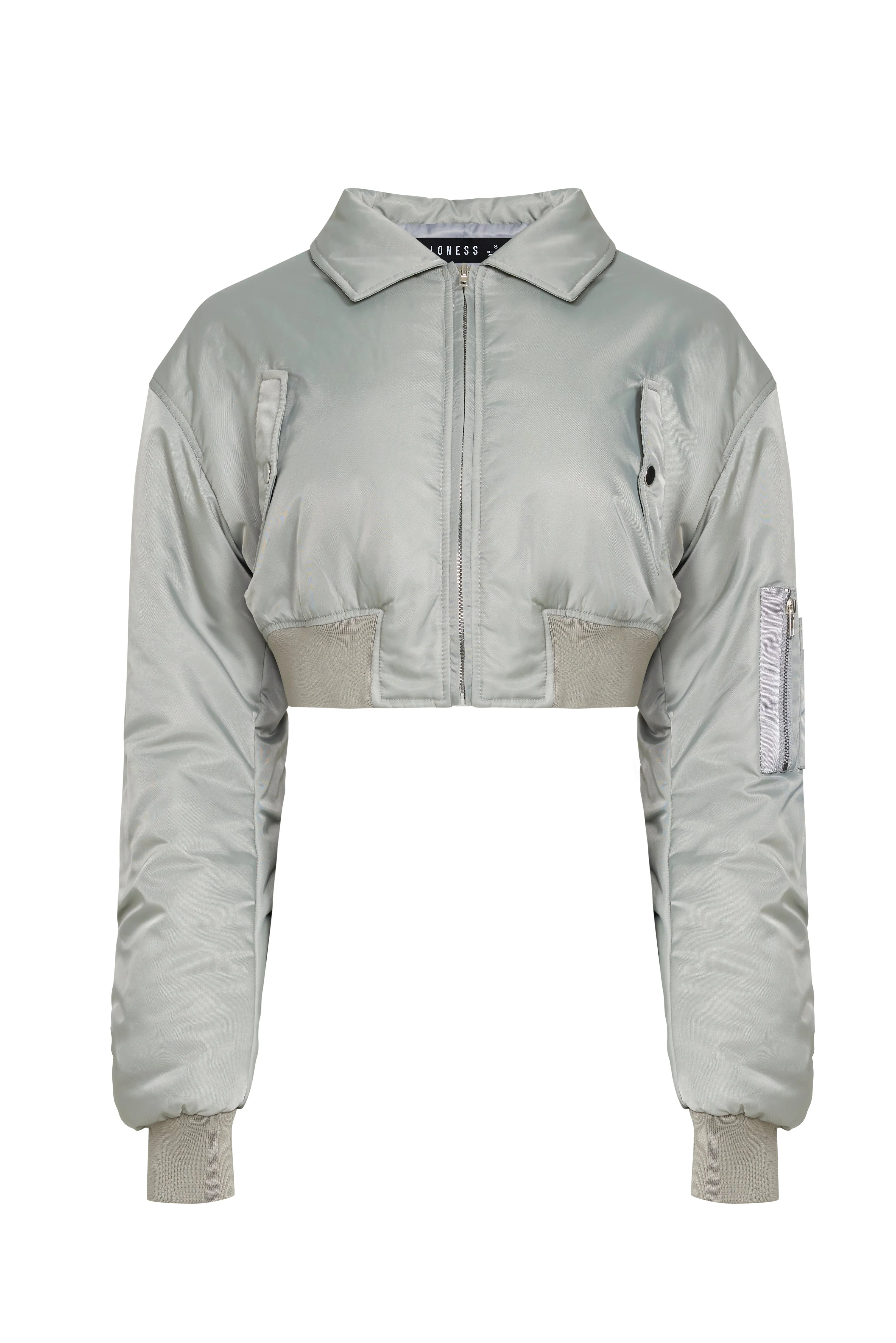 ESSENTIAL CROPPED BOMBER - MATCHA sold by Lioness product image thumbnail 5