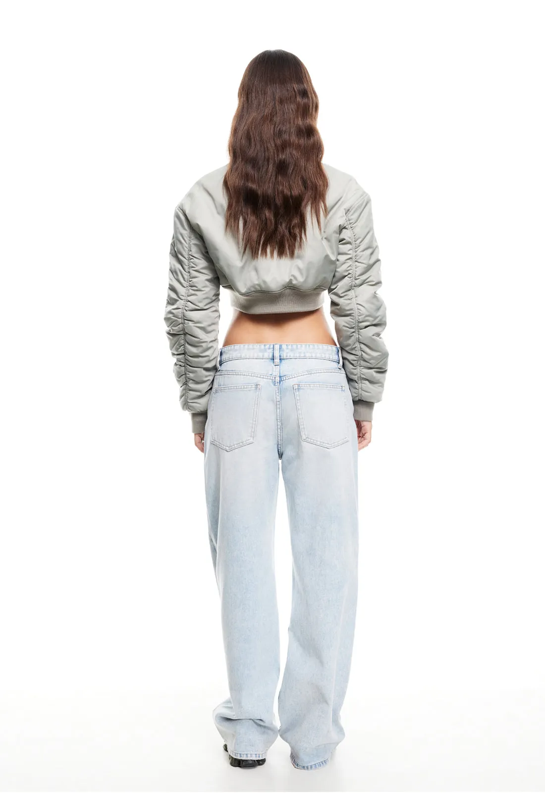 ESSENTIAL CROPPED BOMBER - MATCHA sold by Lioness product image thumbnail 4