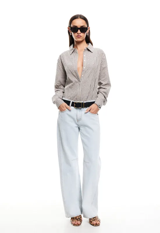 NIRVANA SHIRT - VINTAGE BEIGE PLAID sold by Lioness